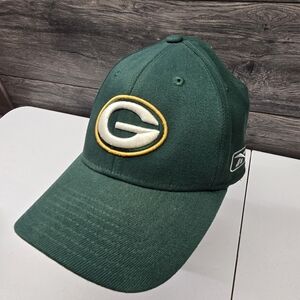 VINTAGE Green Bay Packers Hat Cap Green NFL Football Embroidered Reebok One Size